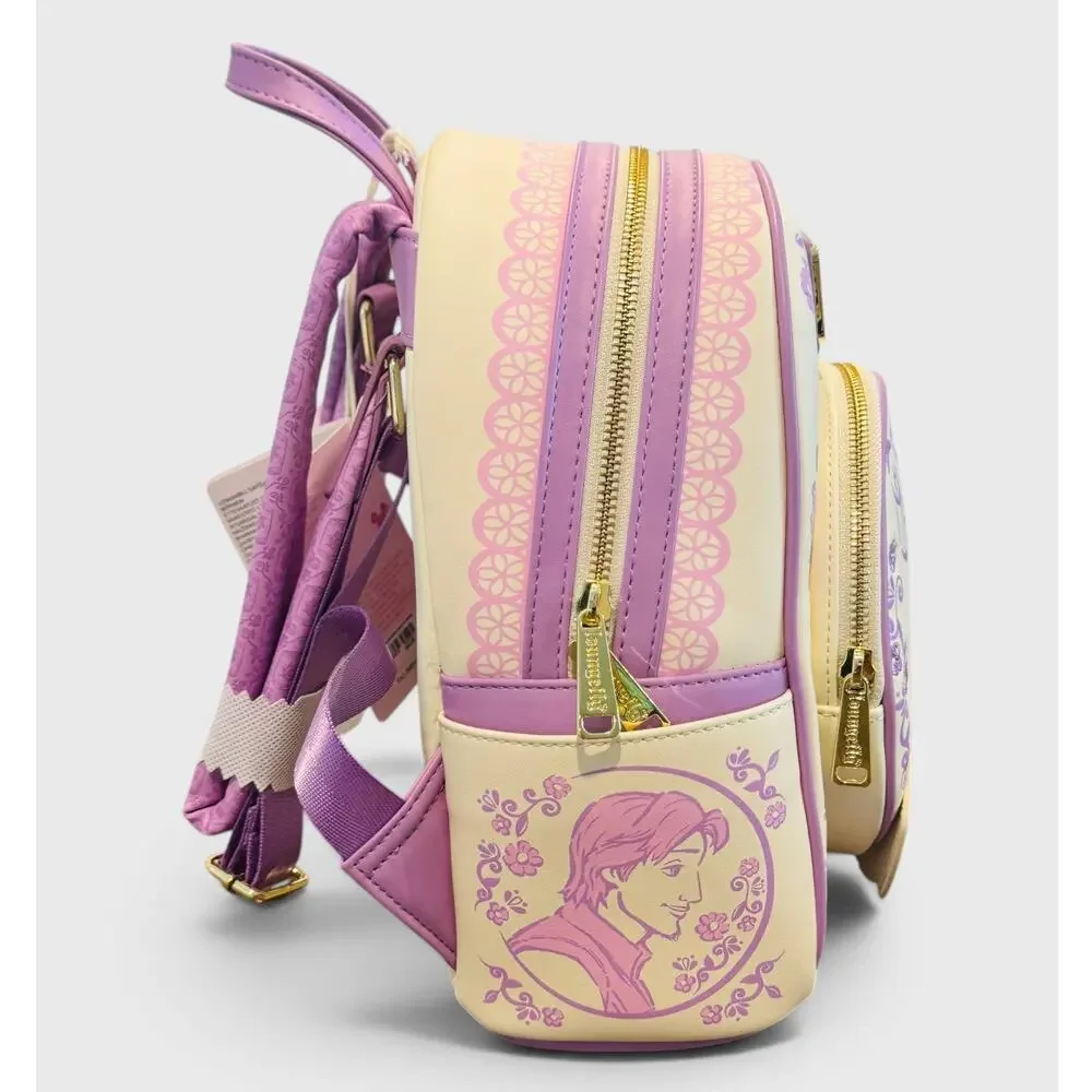 Loungefly Disney Tangled Rapunzel Sketch Floral Mini Backpack NWT
